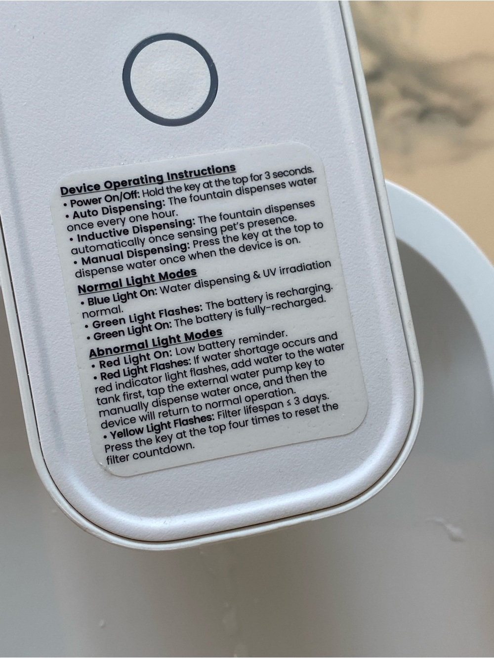 Waterdrop PAWAii Wireless Pet Water Fountain Pro — White - Picture 4 of 6